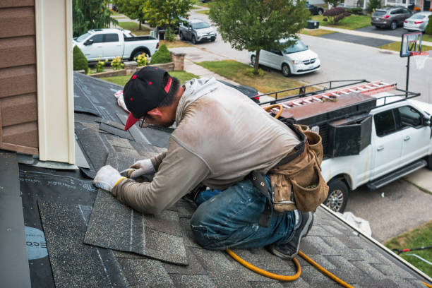 Professional Emergency Roof Repair technician working in Ramey, PA